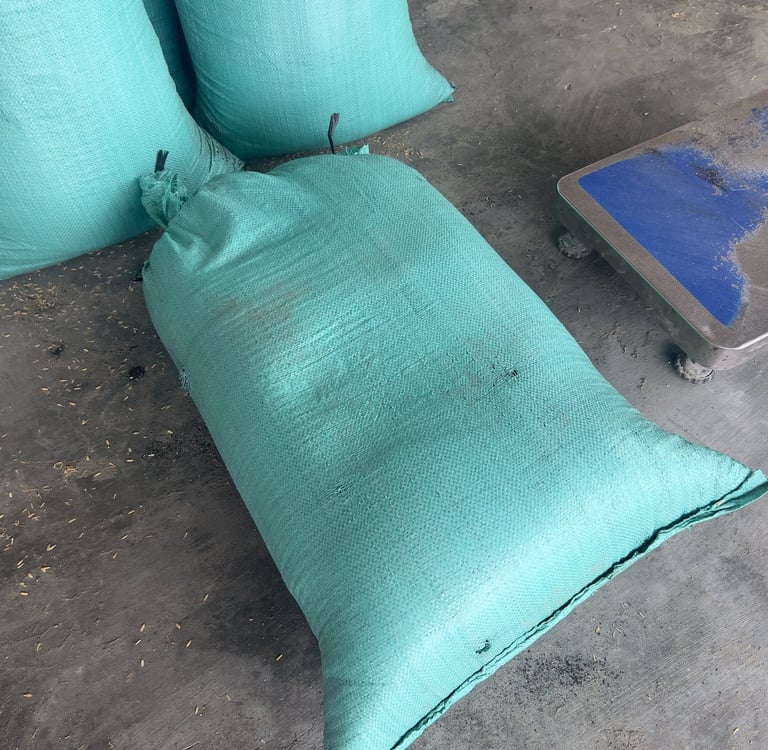 Rice husk ash packaging for bulk supply