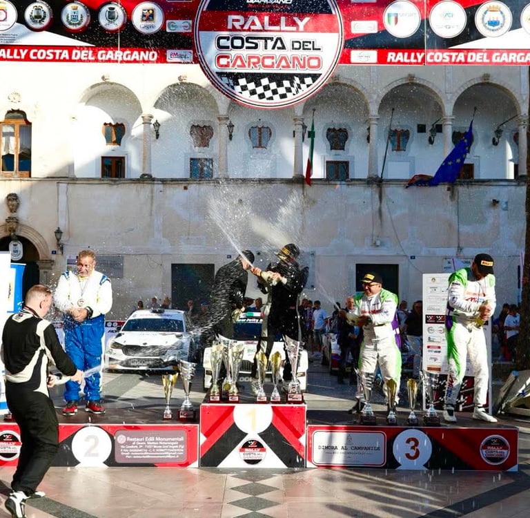 Podio 5° rally Costa del Gargano 2026 CRZ