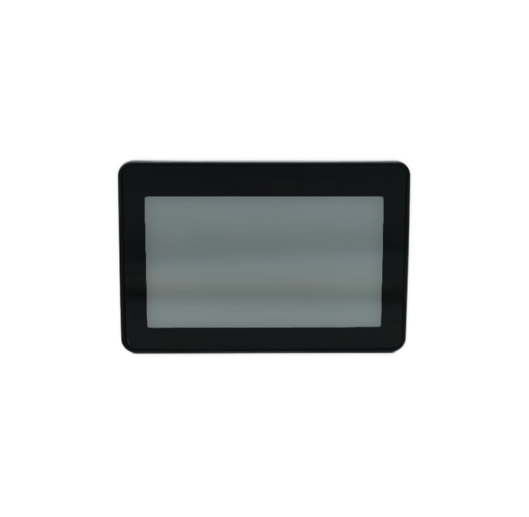 HMI touchscreen display with black frame