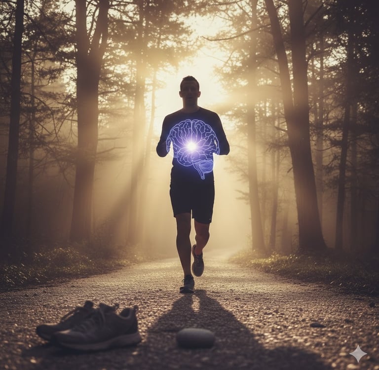 Silhouette of a runner in a forest, symbolizing the pacing needed when overwhelmed by trauma therapy.