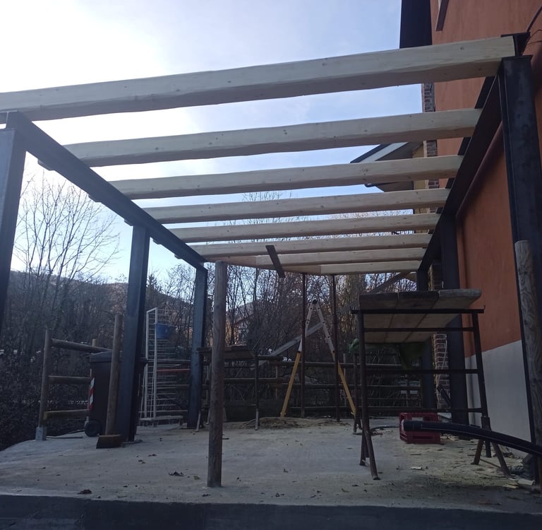 Pensiline in ferro Valsusa