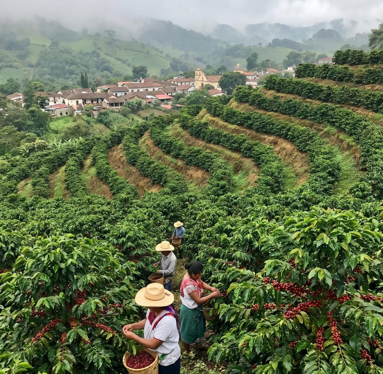 Plantacion cafetalera en Coatepec Veracruz