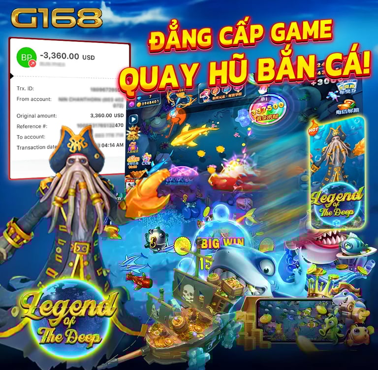 Bắn cá đổi thưởng G168 giao diện sinh động