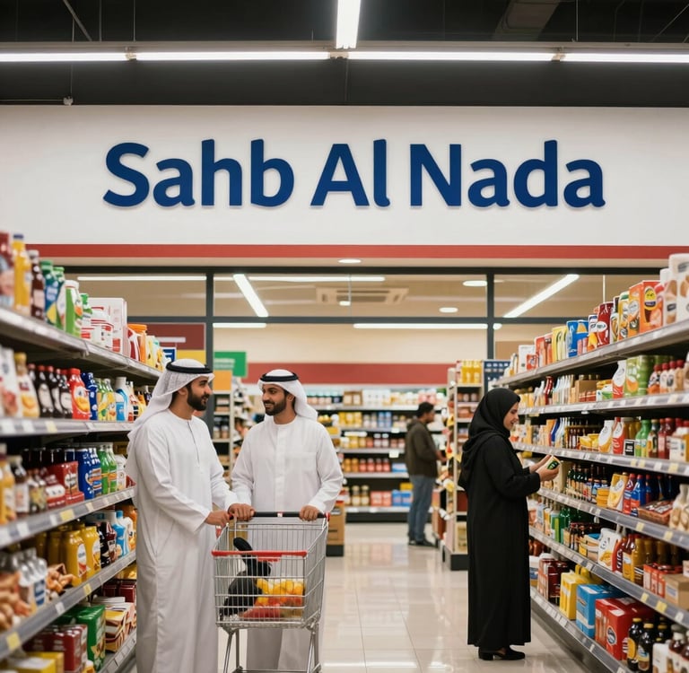 Detail shot of premium-quality fresh produce at Sahb Al Nada supermarket.