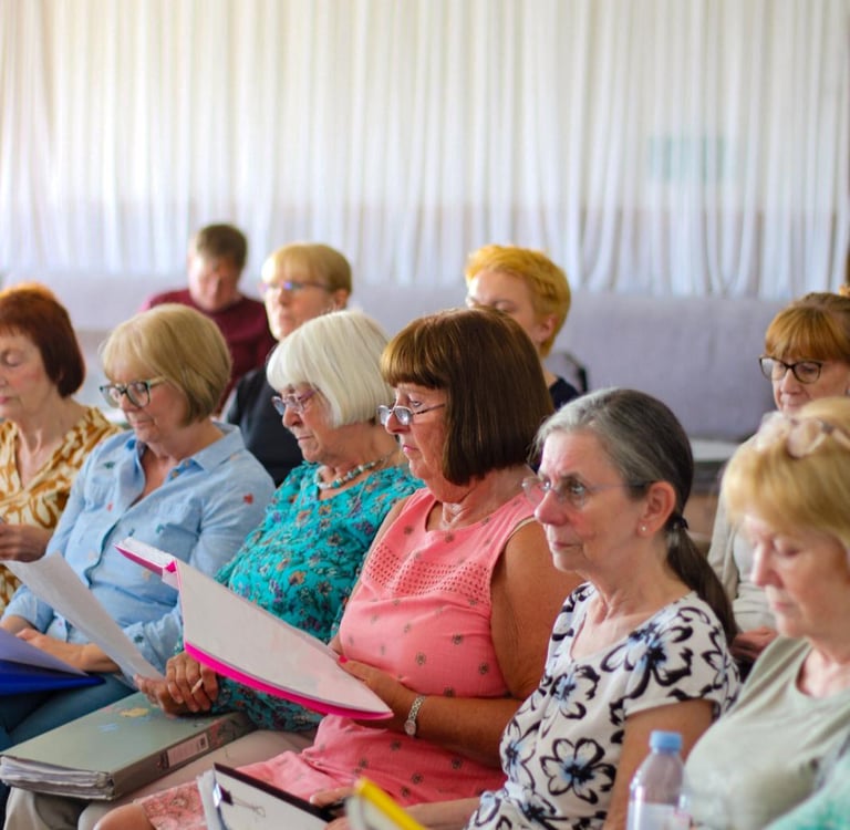 Choir in rehearsal