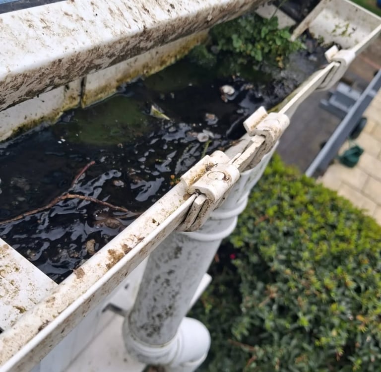 Clean gutters without ladders