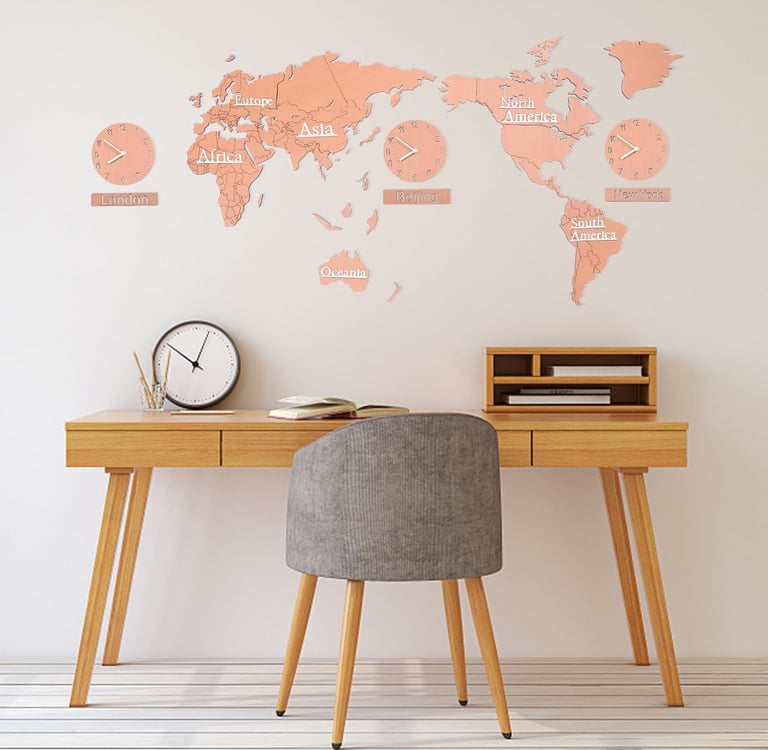 Multi-Time-Zone Wall Clock_timenowonline.com