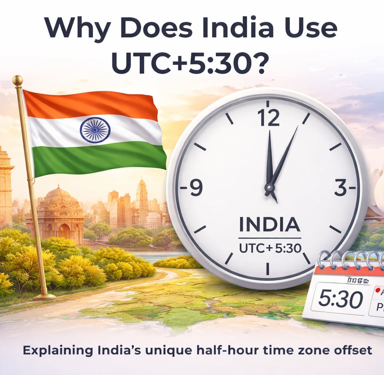 Why Does India Use UTC+530_timenownonline