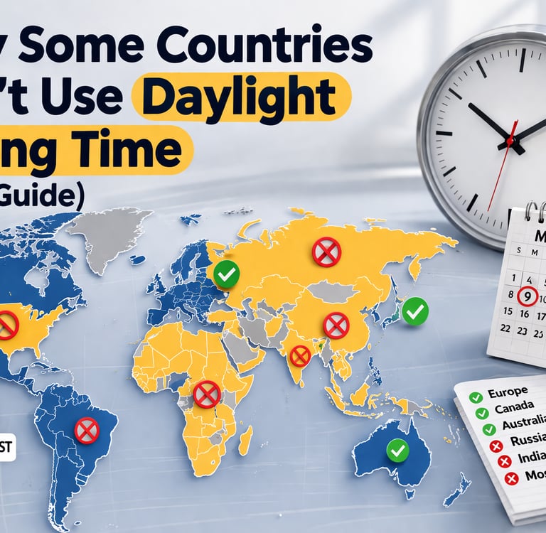 Why Some Countries Don’t Use Daylight Saving Time (2026 Guide)_timenowonline.com