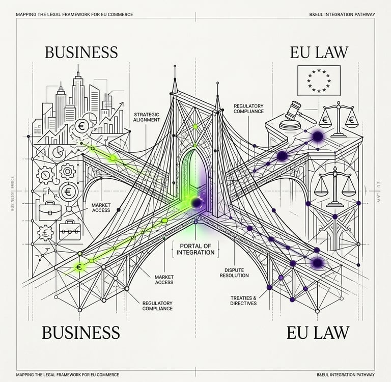 Line drawing of bridges crossing each other