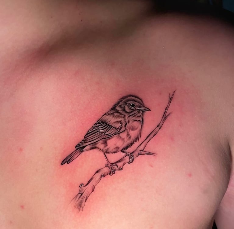 Realism tattoo on chest — Hurghada Tattoo Studio