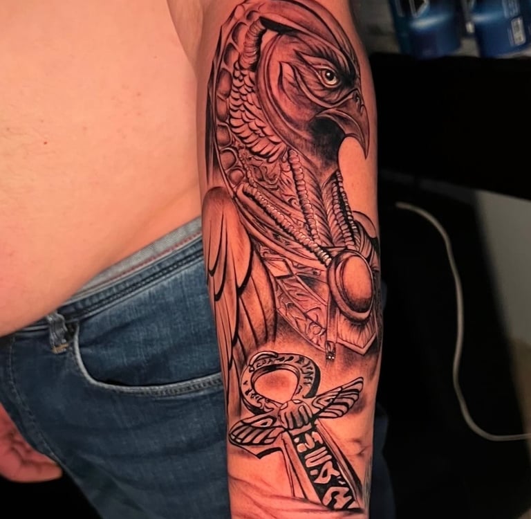 Realism portrait tattoo on forearm — Hurghada Tattoo Studio