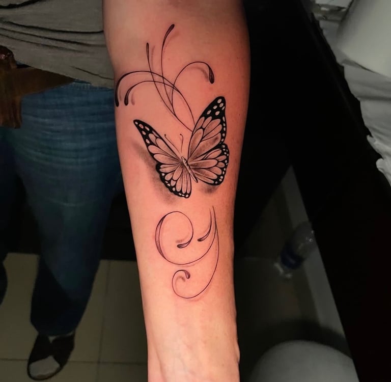 Blackwork tattoo on hand — Hurghada Tattoo Studio