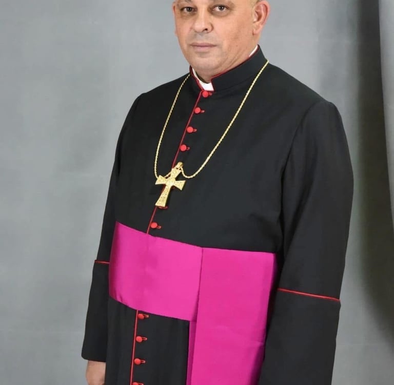 a man in a priest's robes and a priest's robe