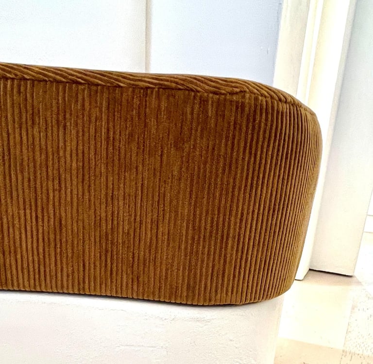 Knoll corduroy thick cushion detail - reupholstery