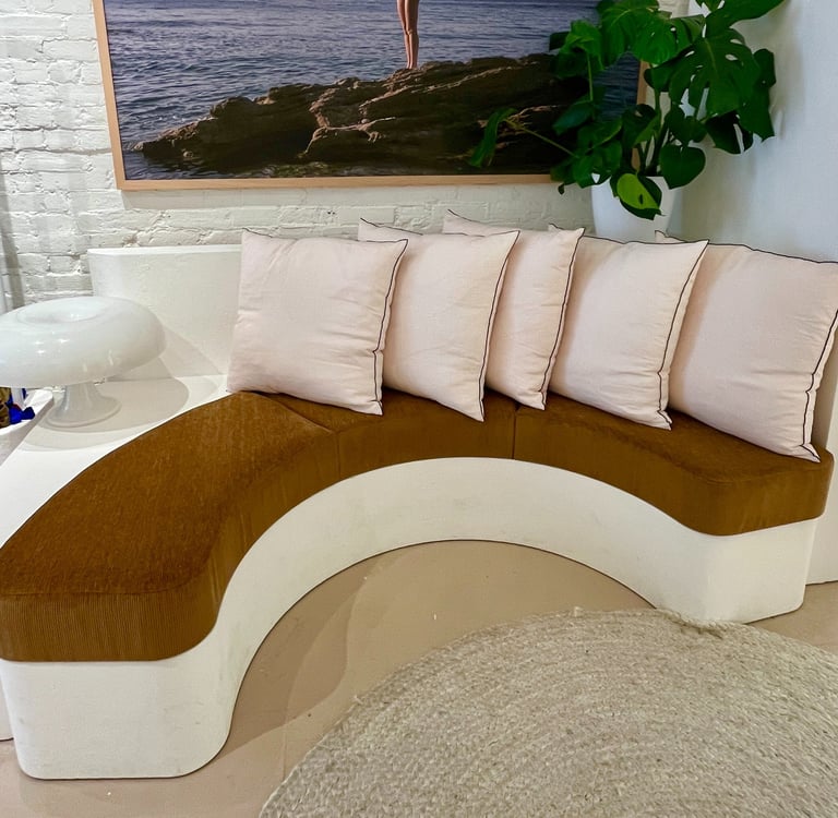 custom cushions with Knoll fabric for Toronto boutique