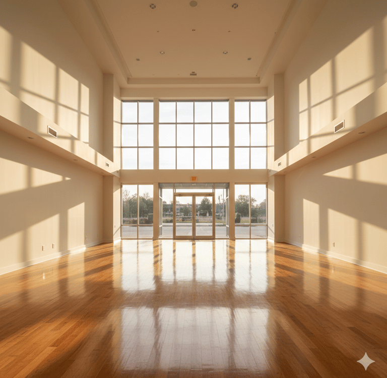 Inside an empty commercial space