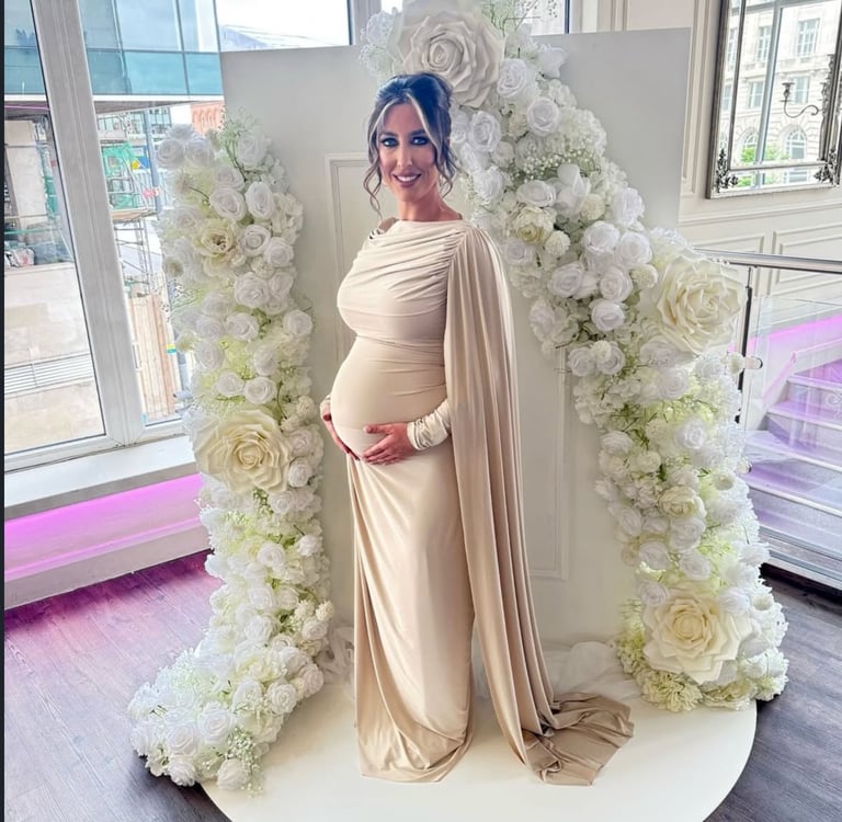 Luxury baby shower balloon backdrop in Liverpool