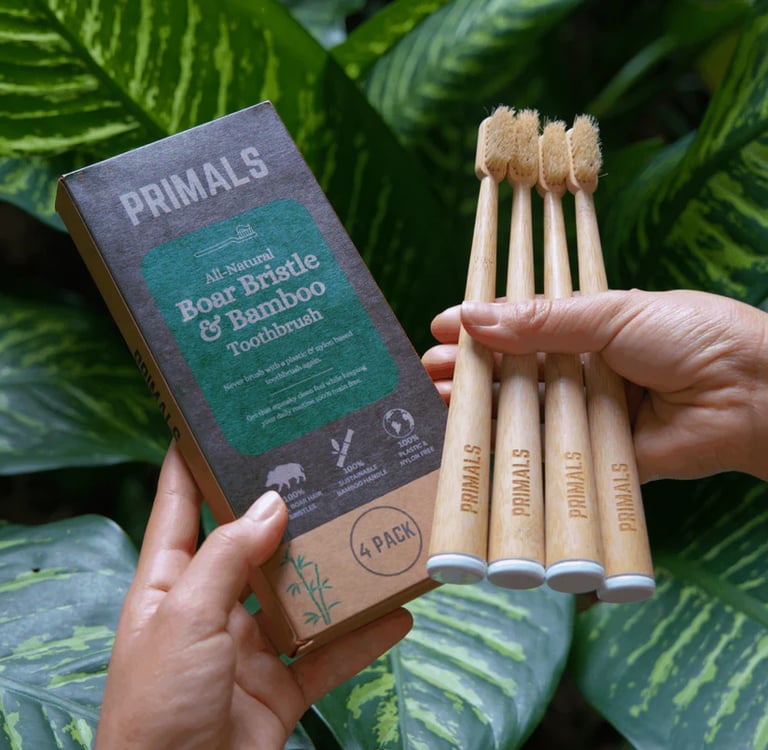Primals boar bristle and bamboo toothbrush: The Best Organic Toothbrush
