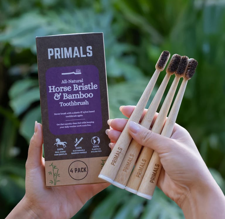 Primals horse bristle and bamboo toothbrush: The Best Organic Toothbrush