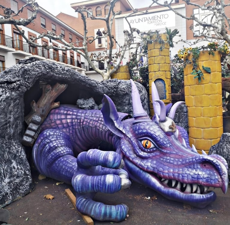 alquiler dragon con garra fibra gigante