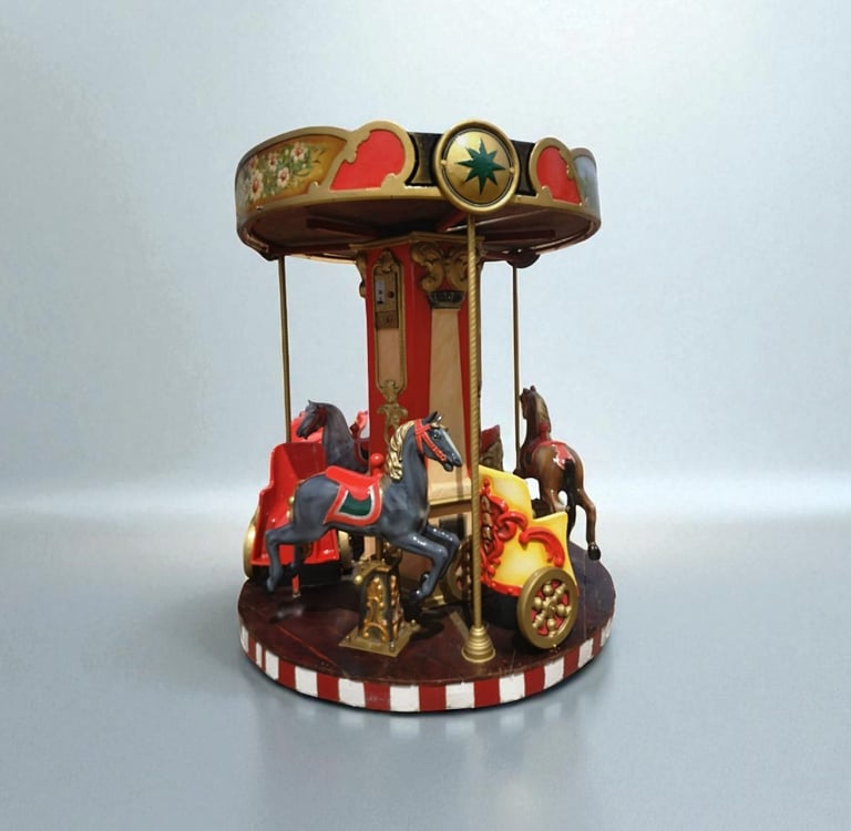 alquiler carrusel clasico rojo para decoracion de espacios