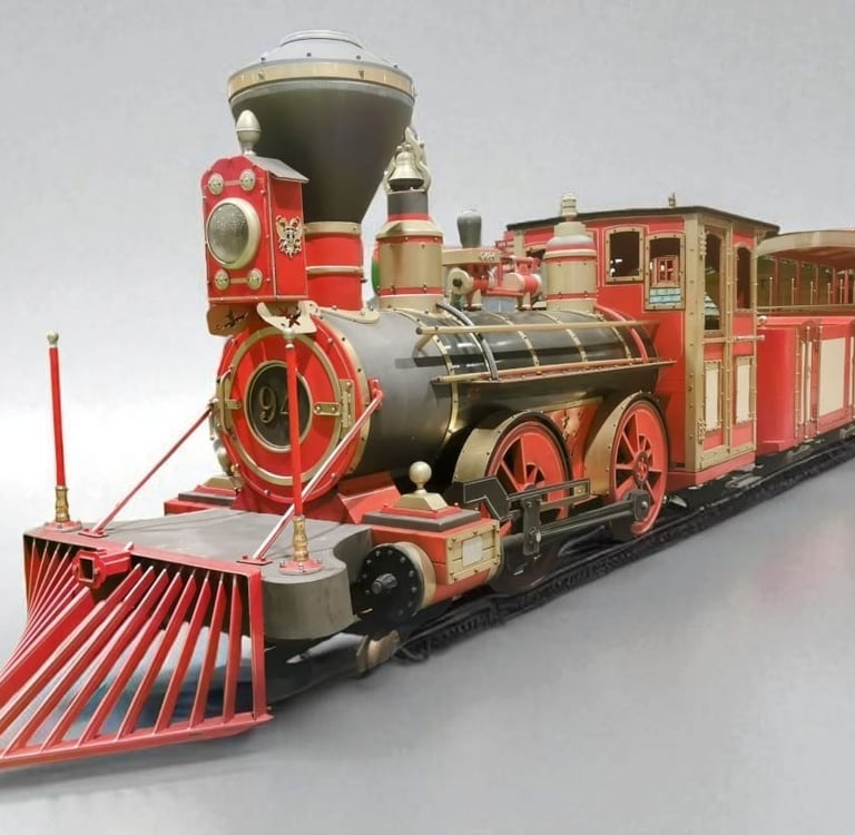 alquiler locomotora tren estatico para decoracion