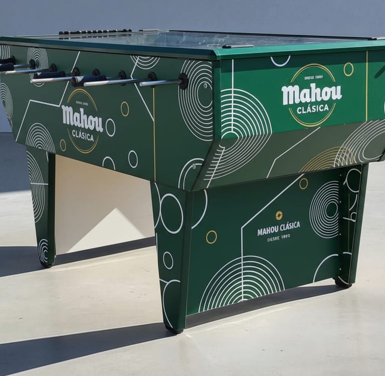 alquiler mesa de juegos eventos anuncios publicidad zona juegos personalizada futbolin