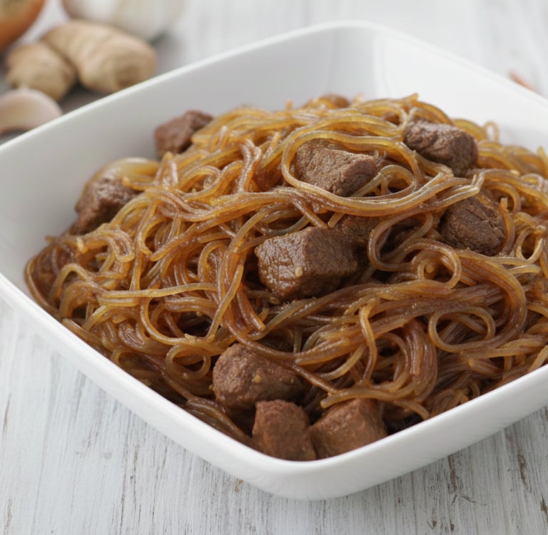 Samoan chop suey with noodles