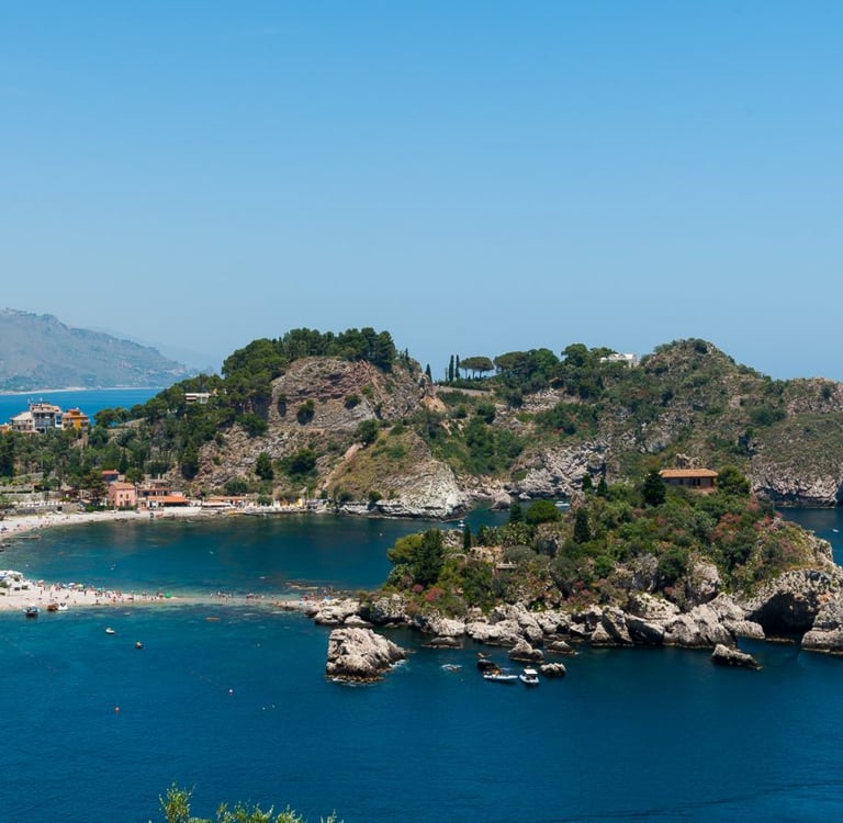  a small island in the middle of the jonic sea