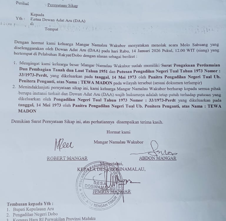 Surat Pernyataan Sikap