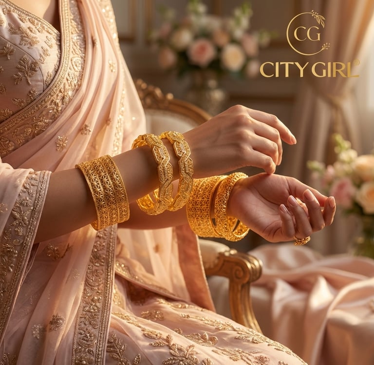 Guaranteed gold plated bangles India — premium handcrafted jewellery - Bridal Wear 