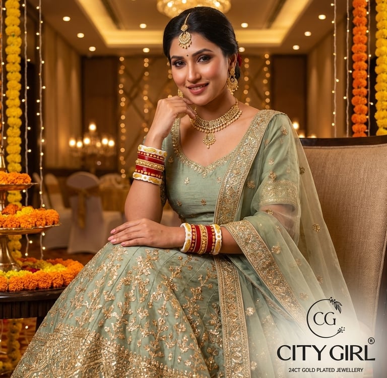 Guaranteed gold plated bangles India — premium handcrafted jewellery - Bridal Wear 
