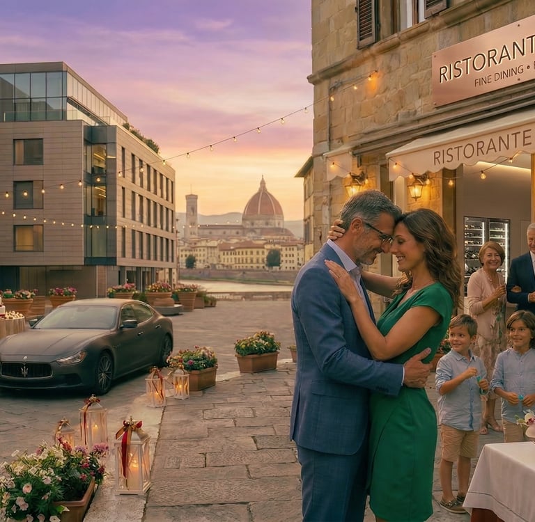 Noleggio Maserati Ghibli per anniversario di coppia