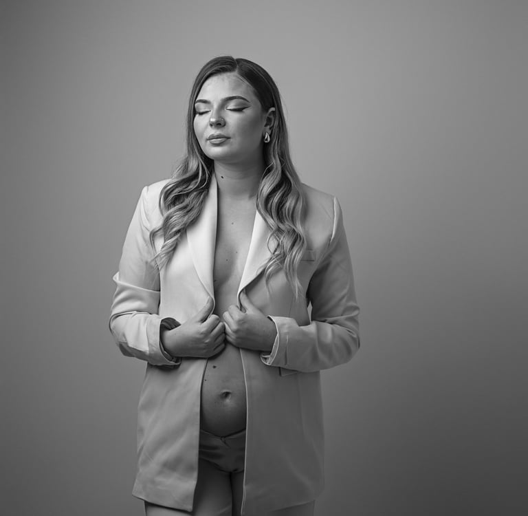 Photo de grossesse en studio