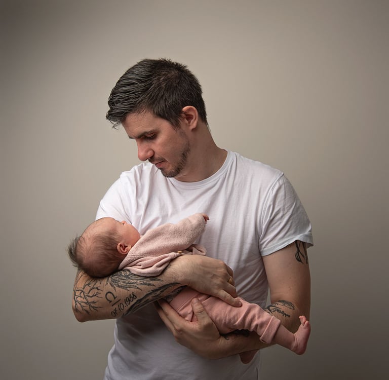 photo nouveau-né en studio