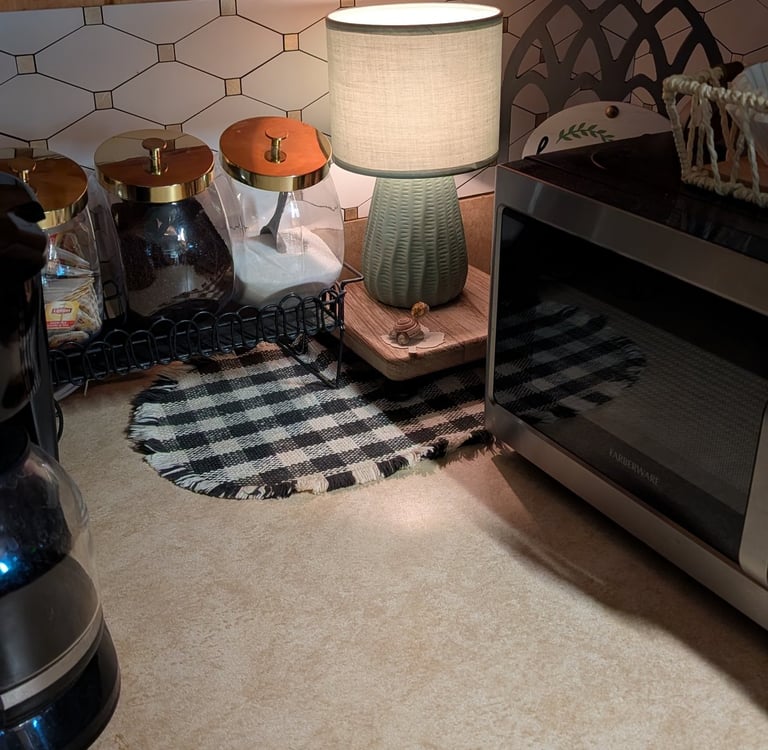 welcoming coffee bar on counter at home