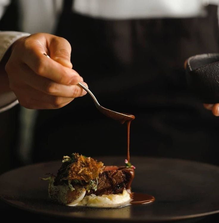 Steak Drizzled with Sauce