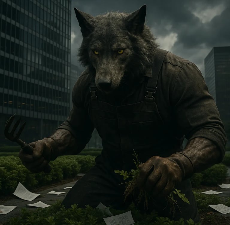 Ogrodnik z bronią przy szubienicy – metafora toksycznej kontroli, przemocy systemowej i fałszywej troski