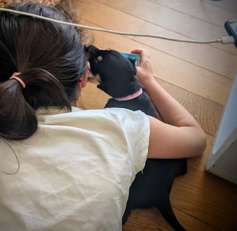U'freyja de la grotte des oneiroi Kelpie Working avec enfant
