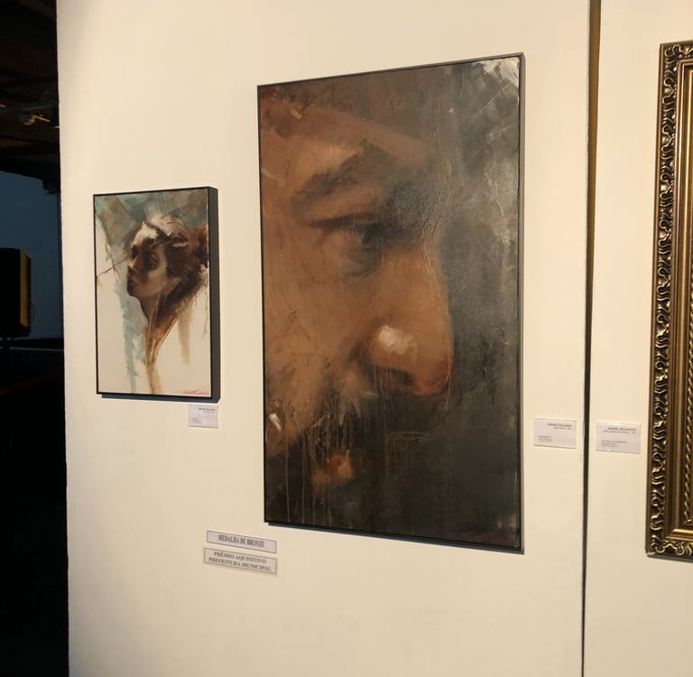 Maria e Ronaldo - Óleo sobre tela 