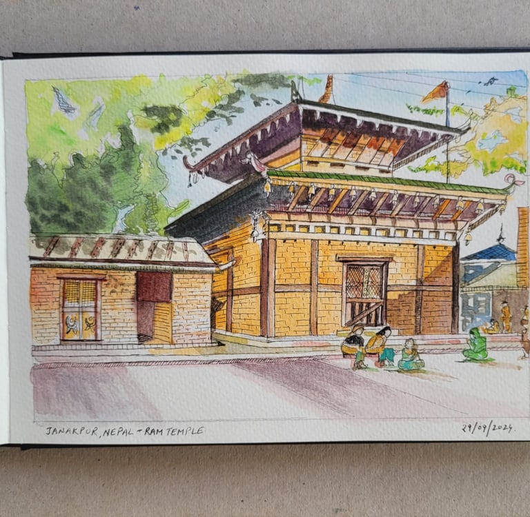 Watercolour sketch in my A5 sketchbook