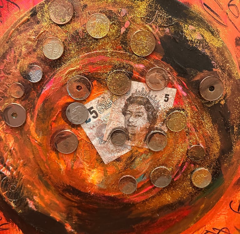 The preliminary painting-mixed media