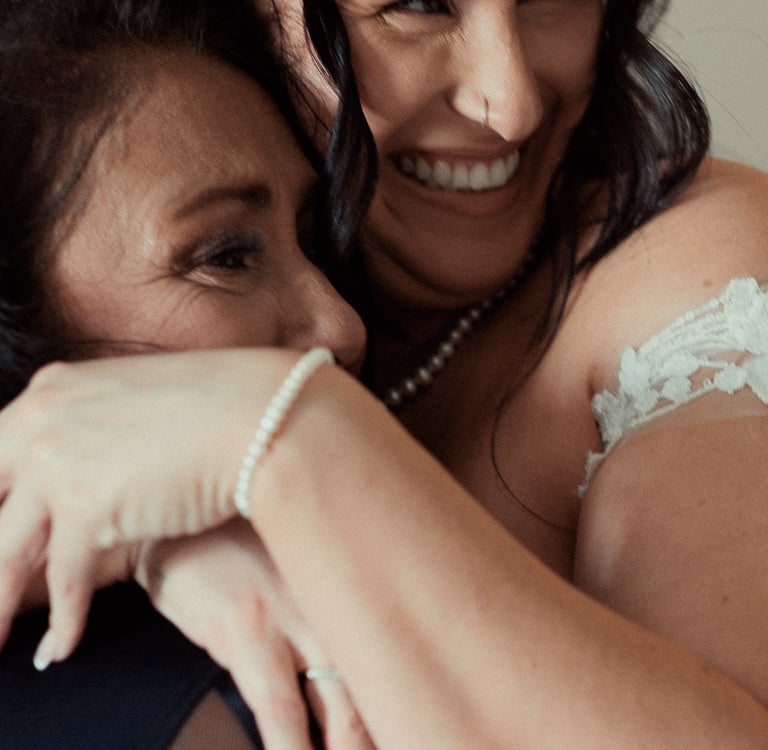 Mother and Daughter Embrace