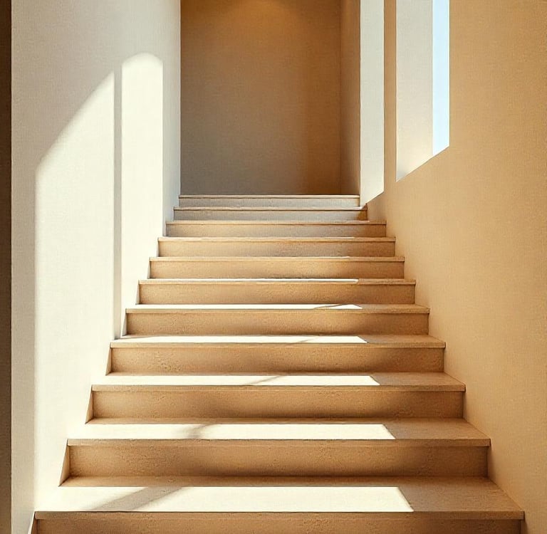 kremines spalvos akmeniniai laiptai