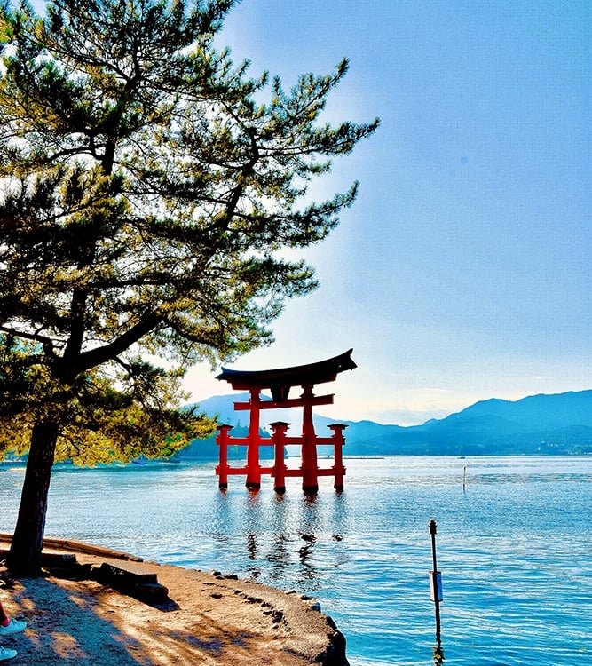 Torii flottant de l'ile sacrée de Miyajima