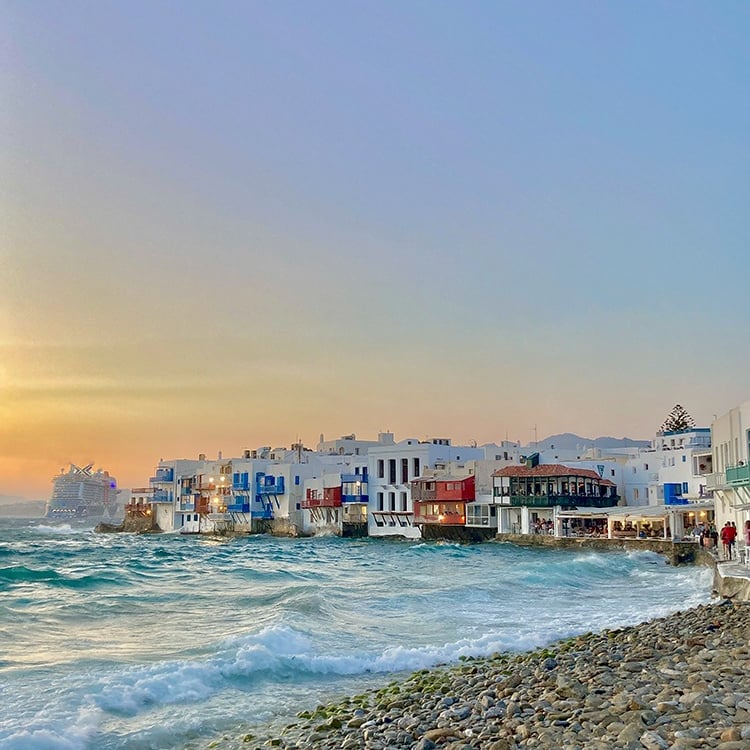 Le petit quartier de Little Venice à Mykonos