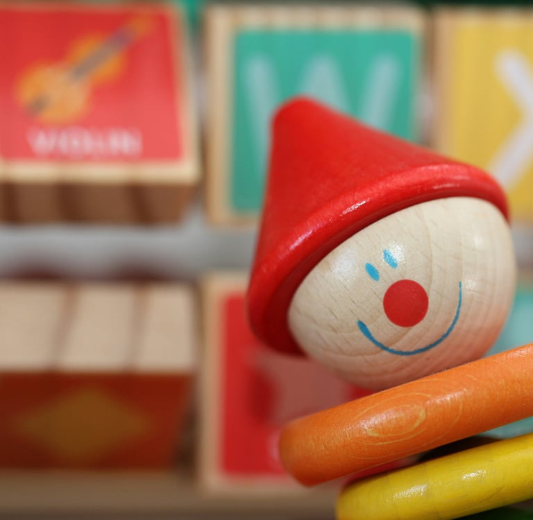 Child's toy, symbolizing Bandura's social learning experiment for self-efficacy.