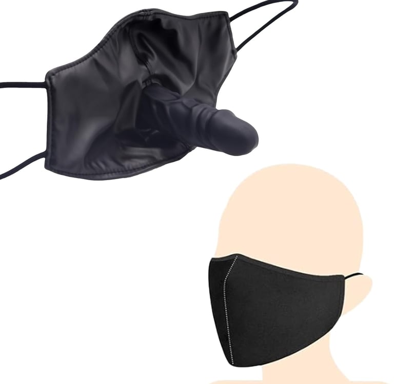 dildo inside a mask