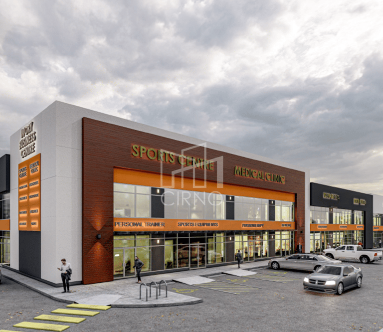 Commercial Complex in Nolanridge, Alberta designed by Cirno Design 